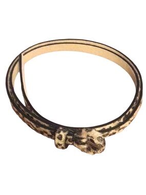 Charter Club Split Leather Animal Print Belt.
